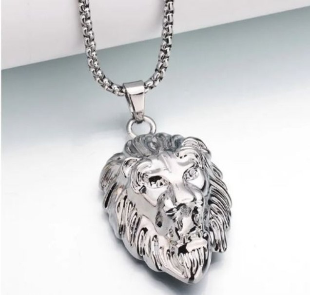 Collar Cadena Rey Leon Dije Animal Hombre Regalo Pareja