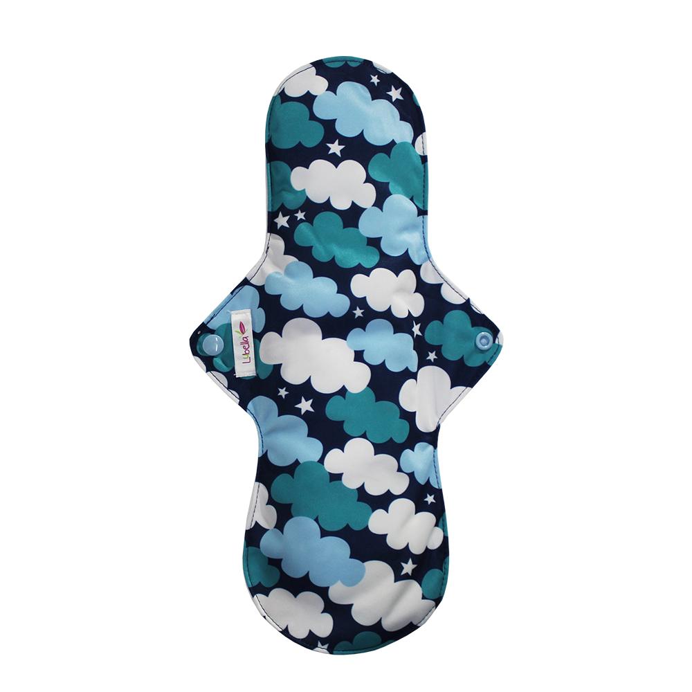 Toalla sanitaria de tela nocturna/postparto Lubella estampado nubes