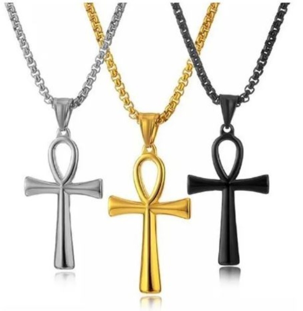 Collar Cruz Egipcia Minimalista Regalo Religioso Dije