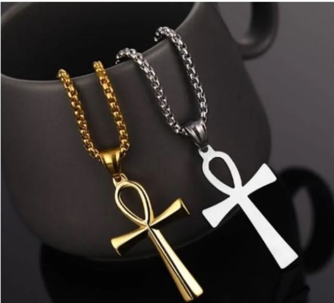Collar Cruz Egipcia Minimalista Regalo Religioso Dije