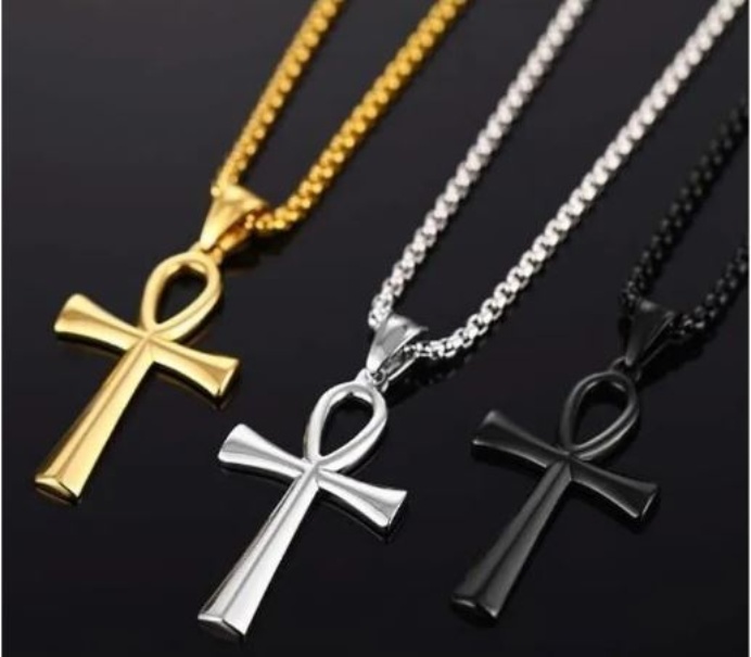 Collar Cruz Egipcia Minimalista Regalo Religioso Dije