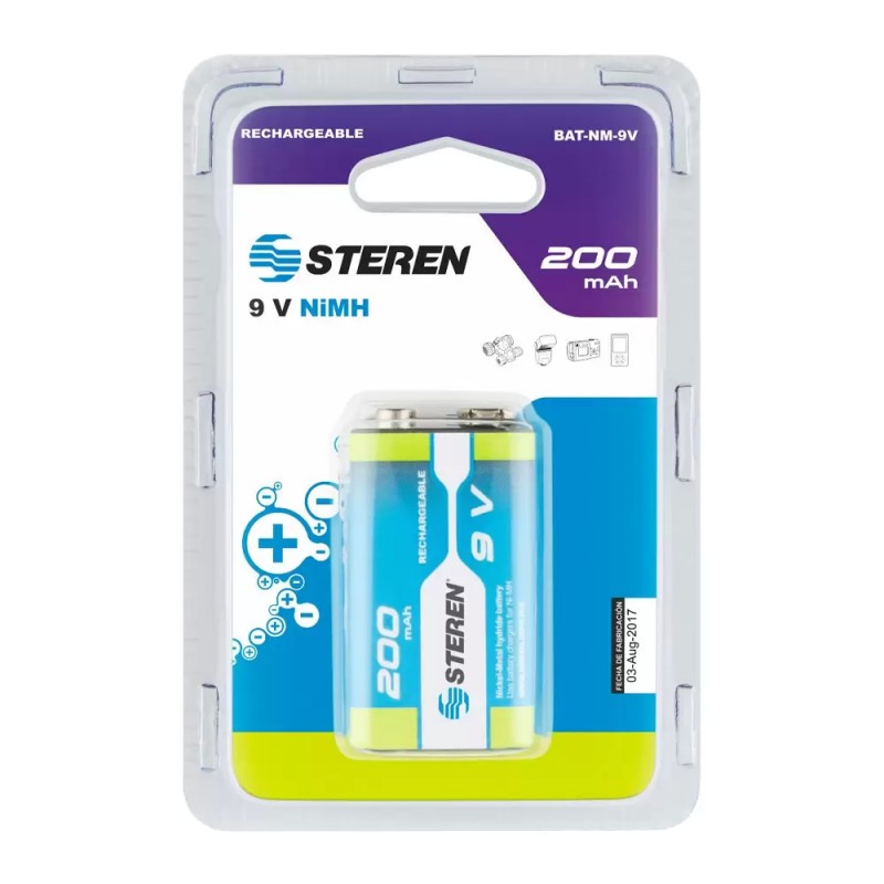 Batería Recargable 9v 200mah