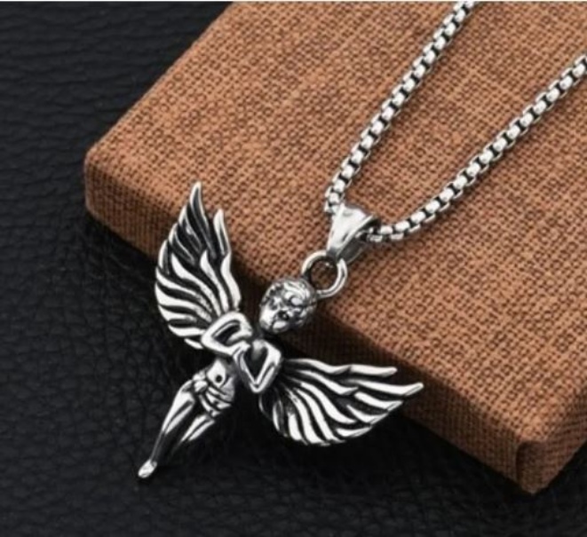 Collar Cadena Ángel Querubín Cielo Protector Regalo Religión
