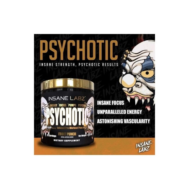 Pre Entreno Insane Labz Psychotic Orange Gold 35 Servicios (208,4gr)