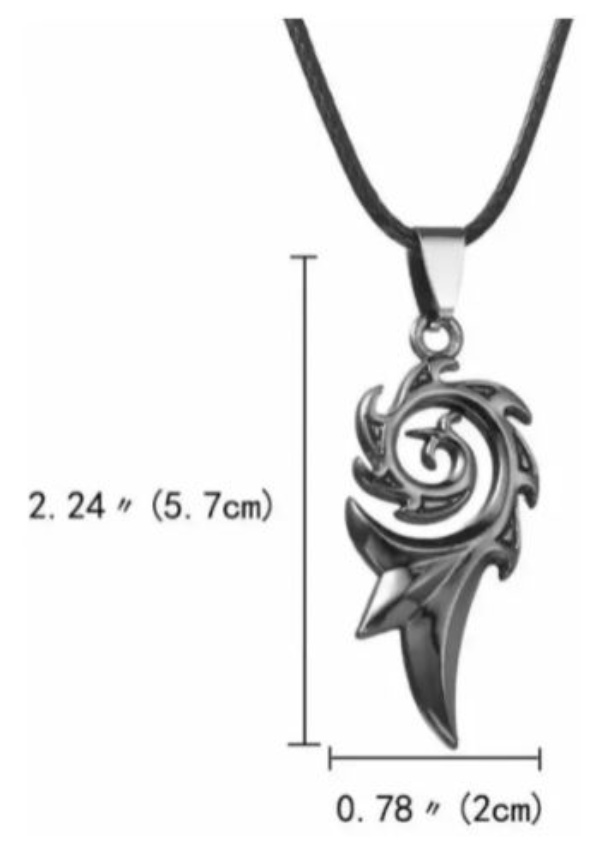 Collar Dije Espiral Minimalista Llama De Fuego Regalo Pareja