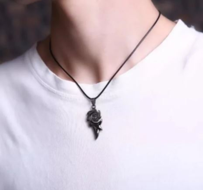 Collar Dije Espiral Minimalista Llama De Fuego Regalo Pareja