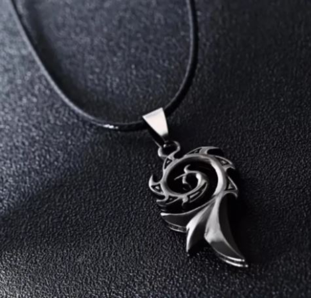 Collar Dije Espiral Minimalista Llama De Fuego Regalo Pareja