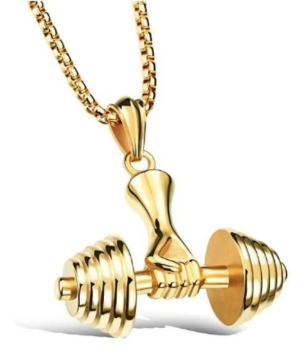 Collar Dije Pesas Mancuerna Gym Gimnasio Fit Pareja Regalo