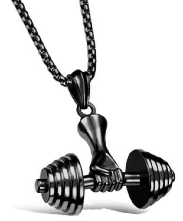 Collar Dije Pesas Mancuerna Gym Gimnasio Fit Pareja Regalo