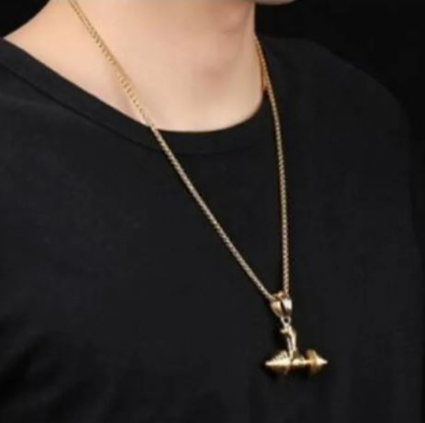 Collar Dije Pesas Mancuerna Gym Gimnasio Fit Pareja Regalo