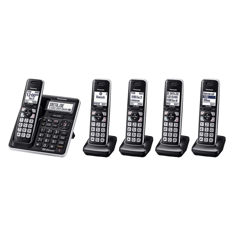 Teléfono Panasonic KX-TG1712 inalámbrico - color negro