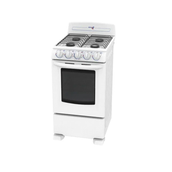 Estufa Blanca De 4 Quemadores Iem Con Horno Ei5020bapbo