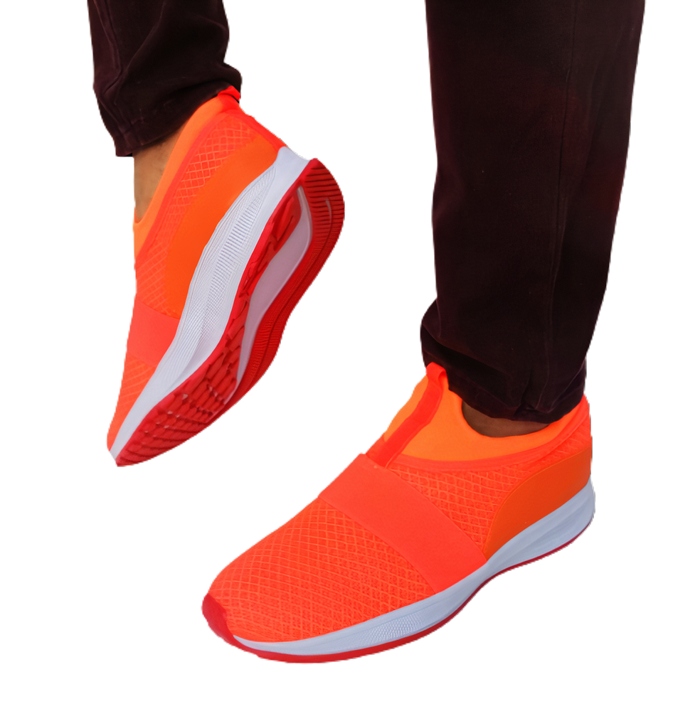 TENIS DE MODA SLIP ON UNISEX NACIONAL NARANJA FOSFO