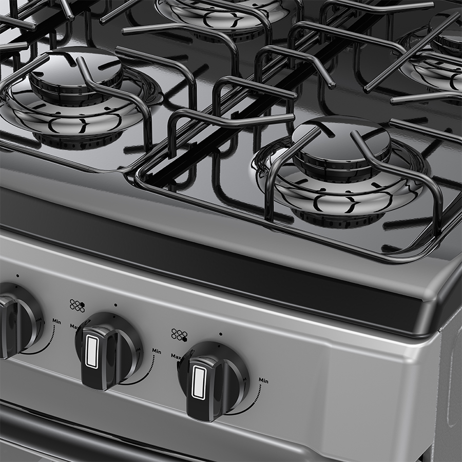 Estufa Acros Al Piso Gas 30" Plateado AF5001D