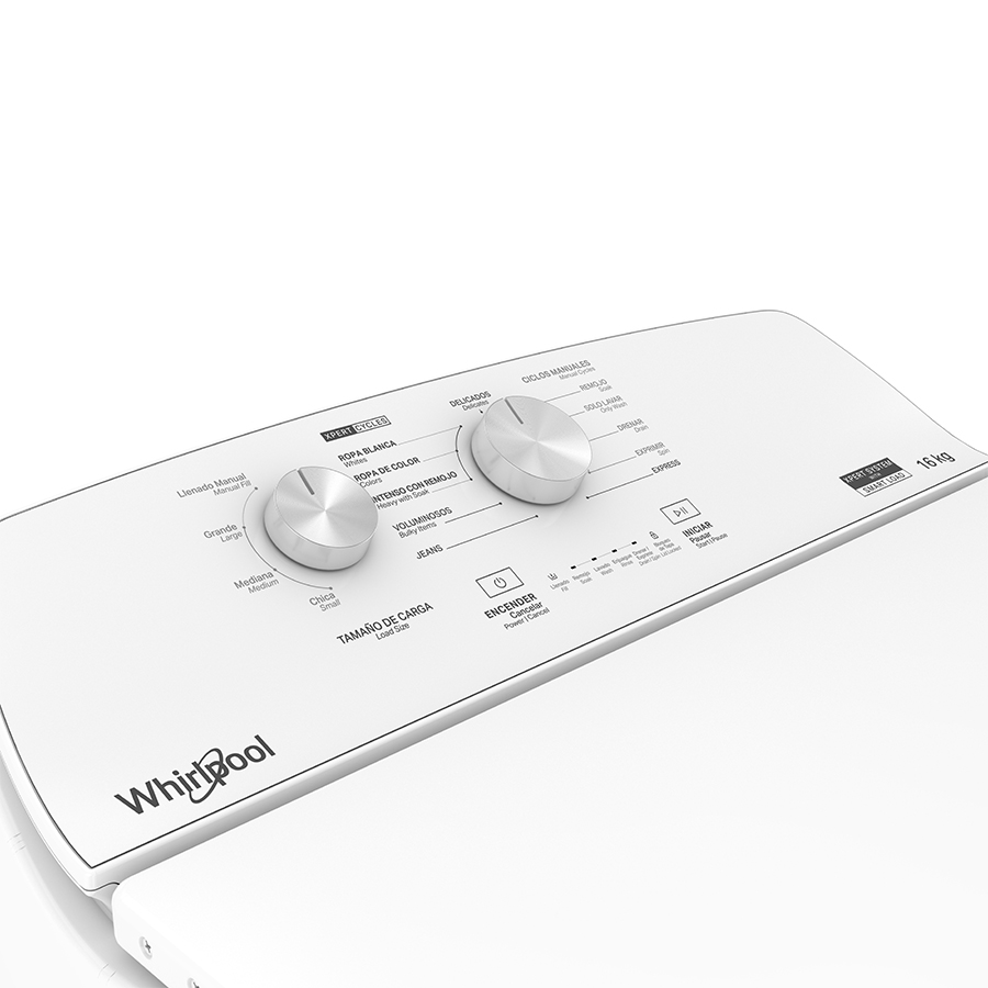 Lavadora Carga Superior Whirlpool 16kg Xpert System 8MWTW1612MJQ Blanco