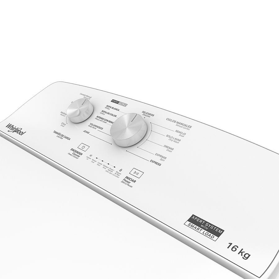 Lavadora Carga Superior Whirlpool 16kg Xpert System 8MWTW1612MJQ Blanco