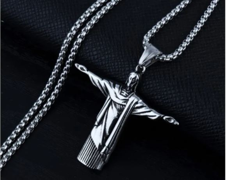 Collar Dije Cristo Redentor Del Corcovado Regalo Brazil