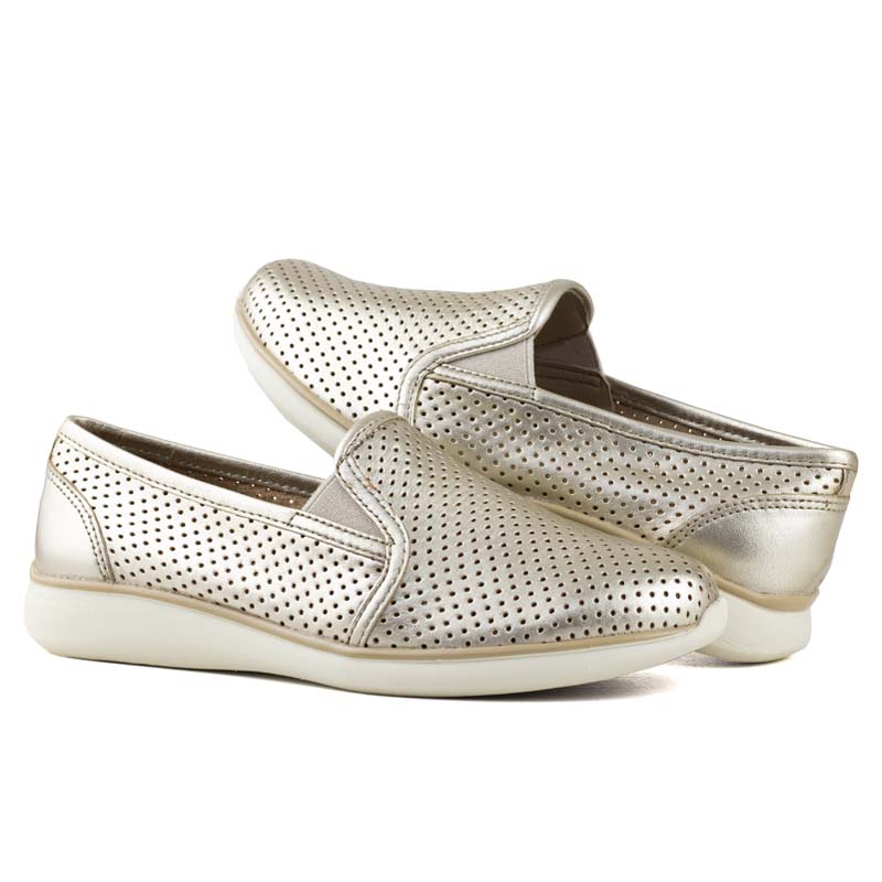 ZAPATOS ESTILO TENIS FLEXI PARA DAMA MODERNOS 28202 ORO ORIGINAL