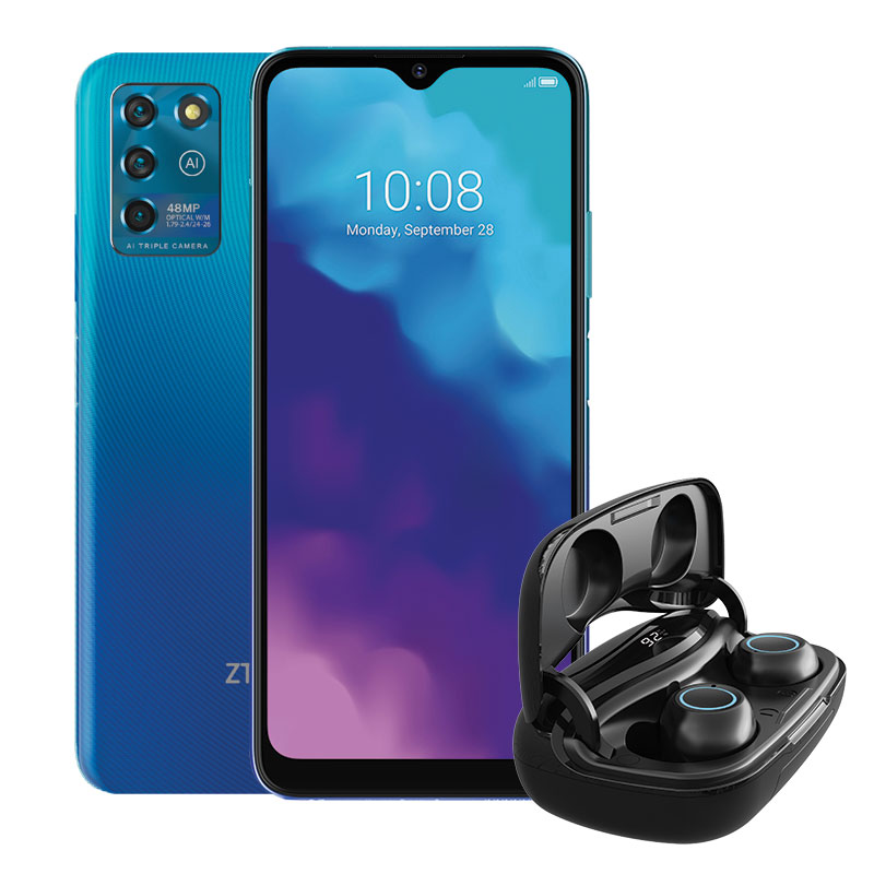 Celular ZTE LTE 8030 BLADE V30 VITA Color AZUL Telcel Y DE REGALO UNOS AUDÍFONOS S9