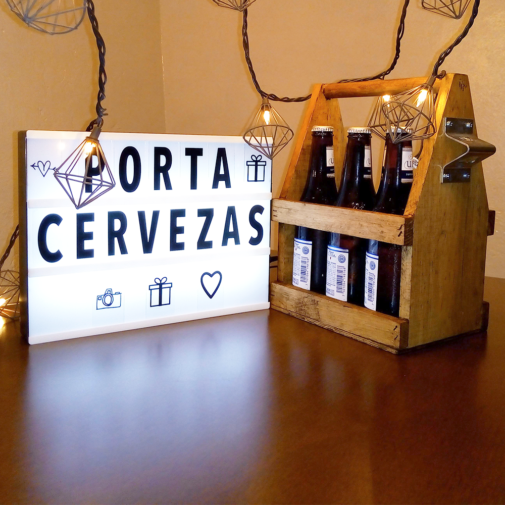 Porta Botellas Cervecero Artesanal de Madera