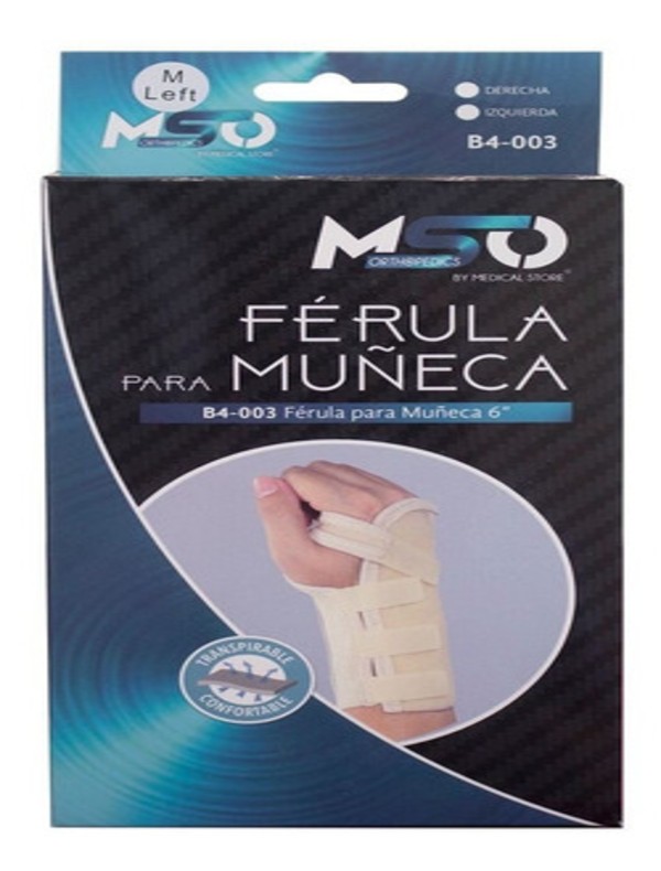 Ortesis Soporte Para Muñeca Con Ferula Brazo Izquierdo Talla M