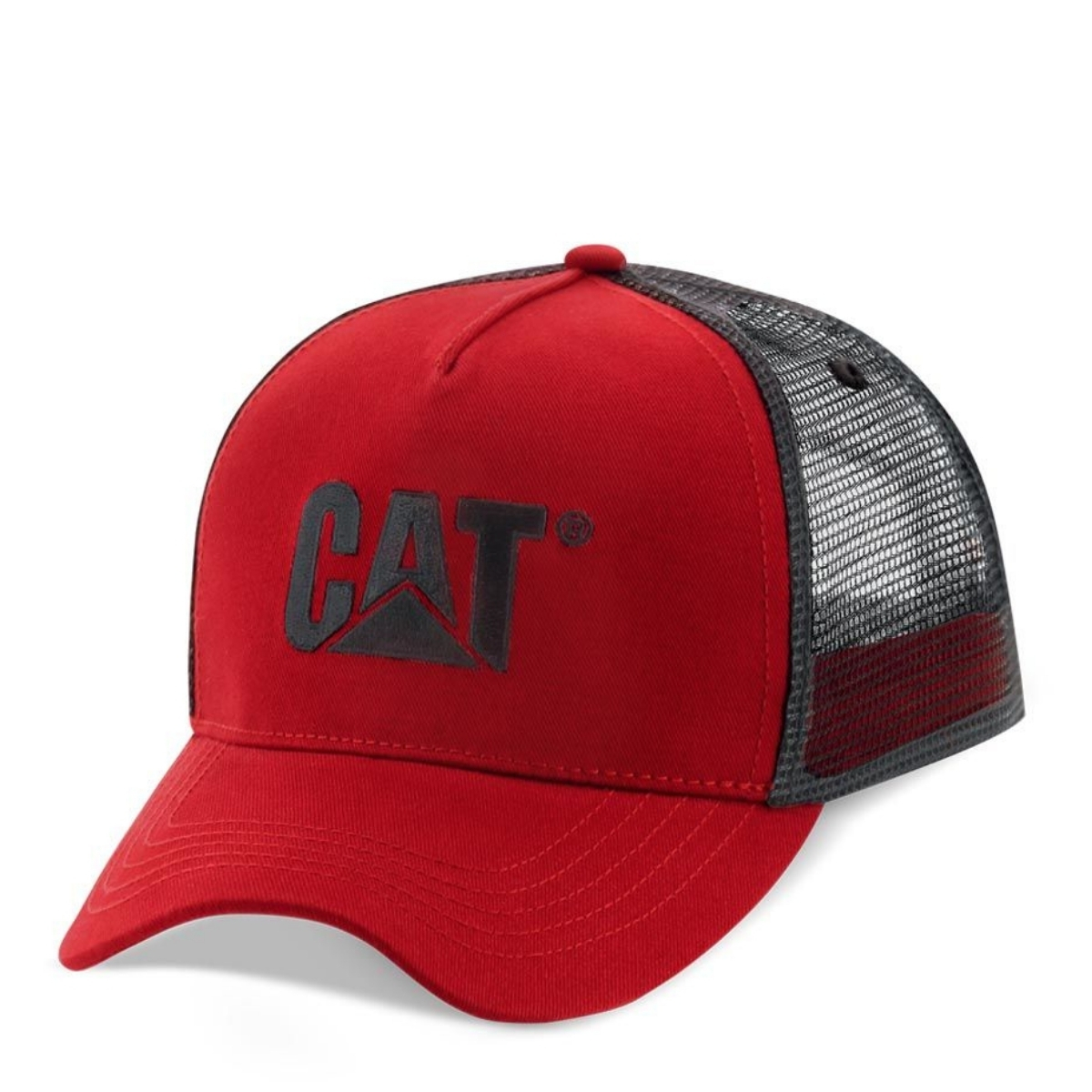 GORRA CAT CATERPILLAR TRUCKER ROJO CON NEGRO UNISEX