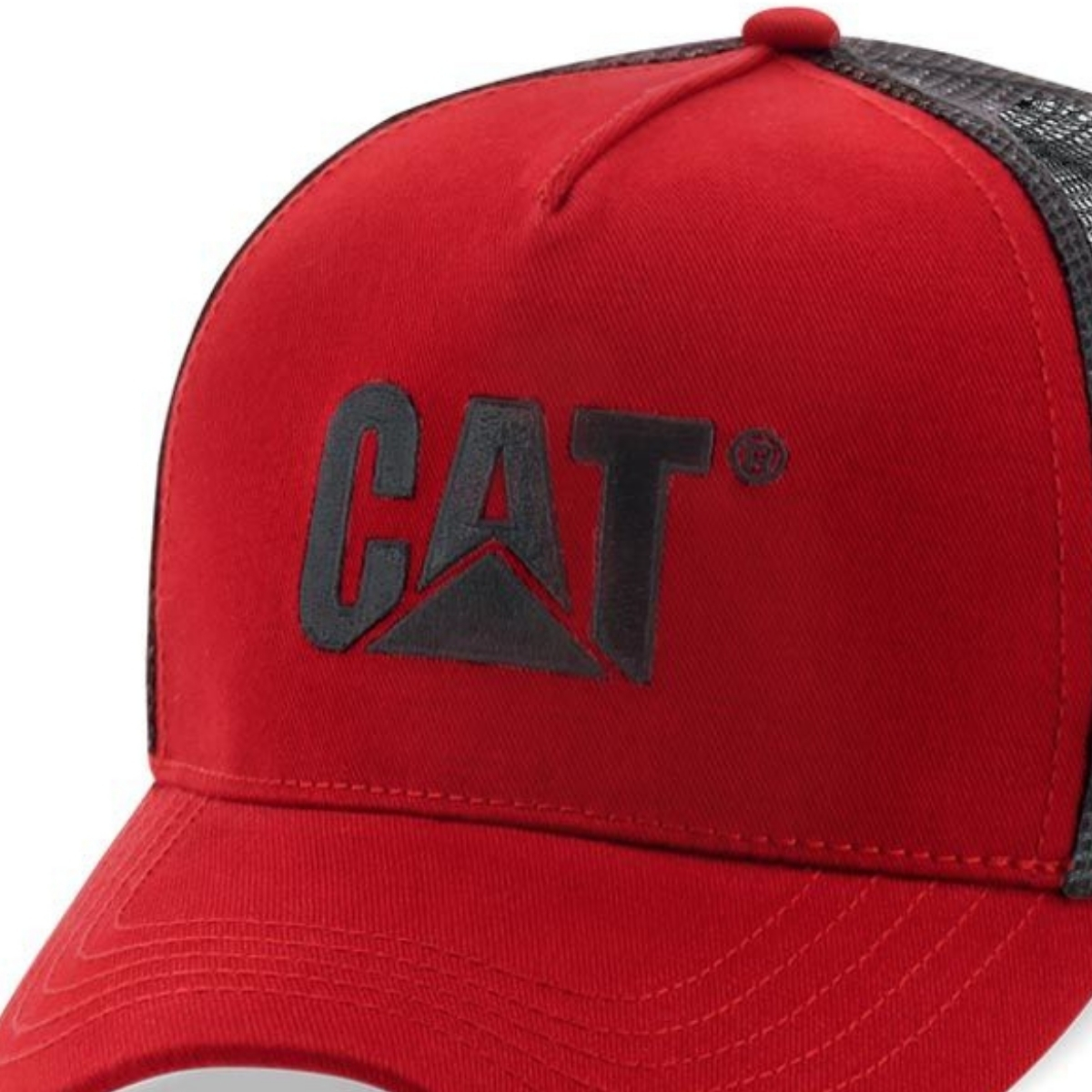 GORRA CAT CATERPILLAR TRUCKER ROJO CON NEGRO UNISEX