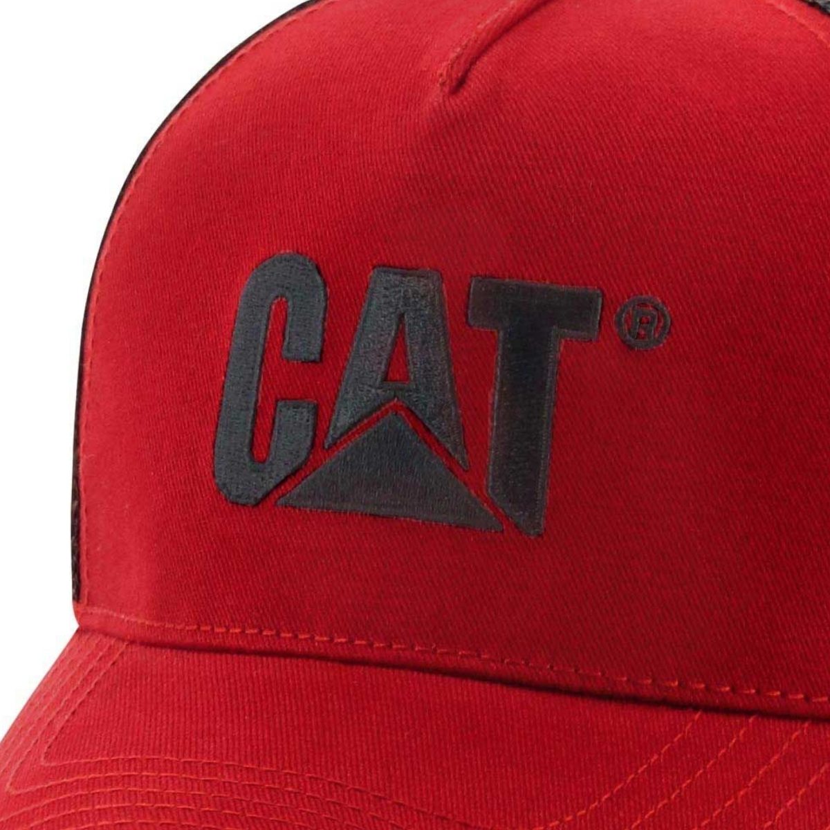 GORRA CAT CATERPILLAR TRUCKER ROJO CON NEGRO UNISEX
