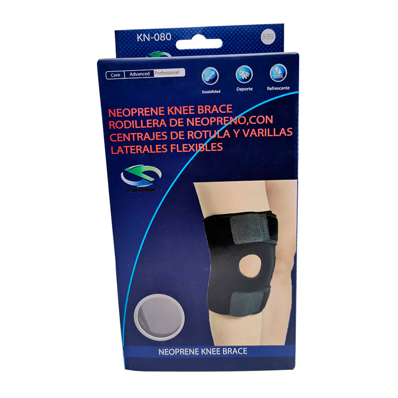 Rodillera Soporte Rotula Con Barra Latera Flexible Neopreno