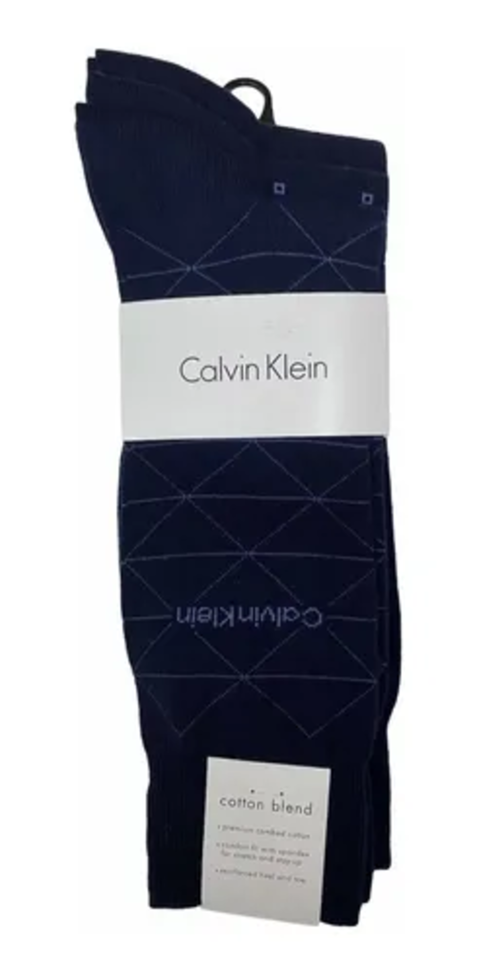 Calceta Calvin Klein larga color azul marino 3 pack para hombre