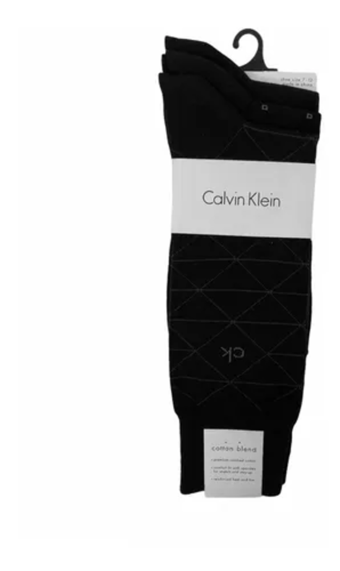 Calceta Calvin Klein larga color negro 3 pack para hombre
