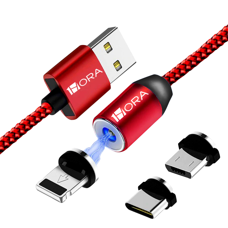 Cable Magnético 3 en 1 1Hora Rojo