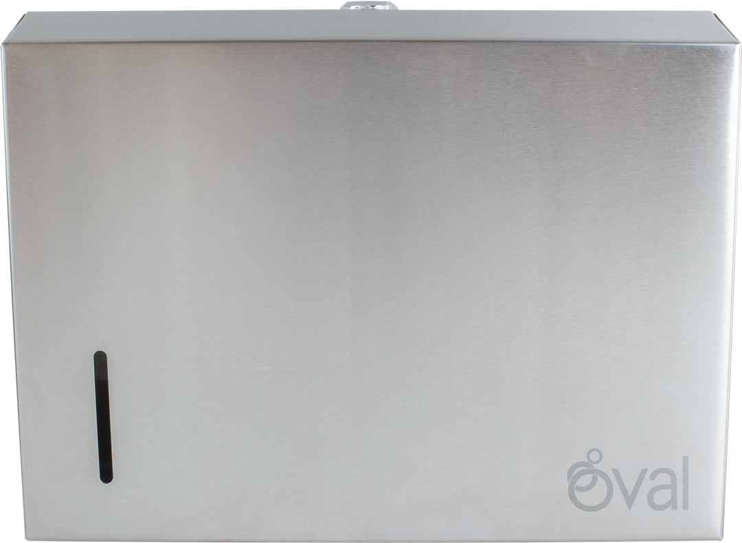 Despachador De Toalla Interdoblada Oval Acero Inoxidable Dispensador Sanitas