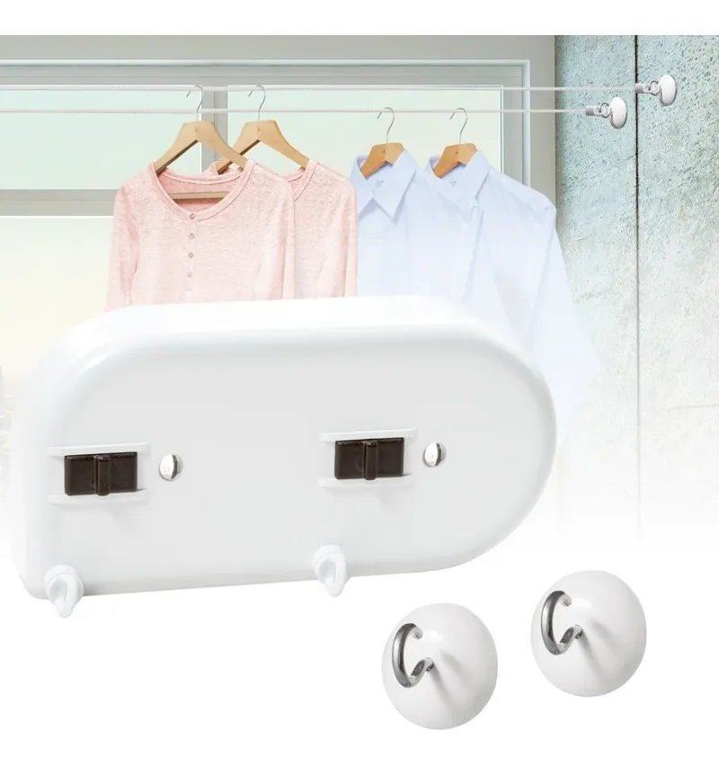 Tendedero De Pared Retráctil Plegable Interior Exterior *t2*