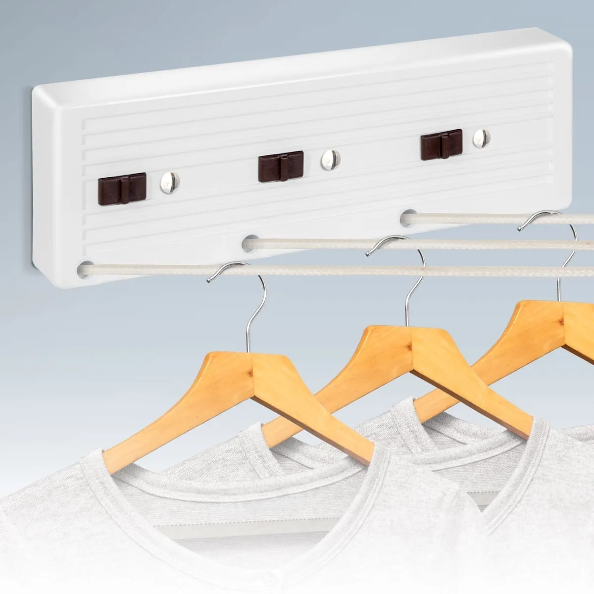 Tendedero Retráctil Plegable Pared Interior Exterior 3líneas .