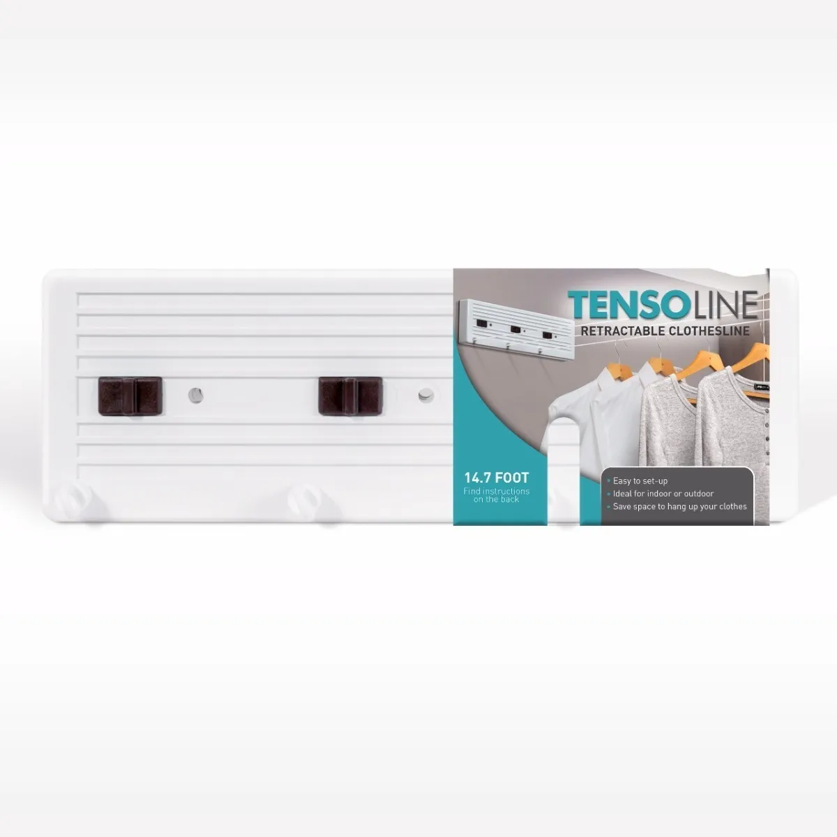 Tendedero Retráctil Plegable Pared Interior Exterior 3líneas .