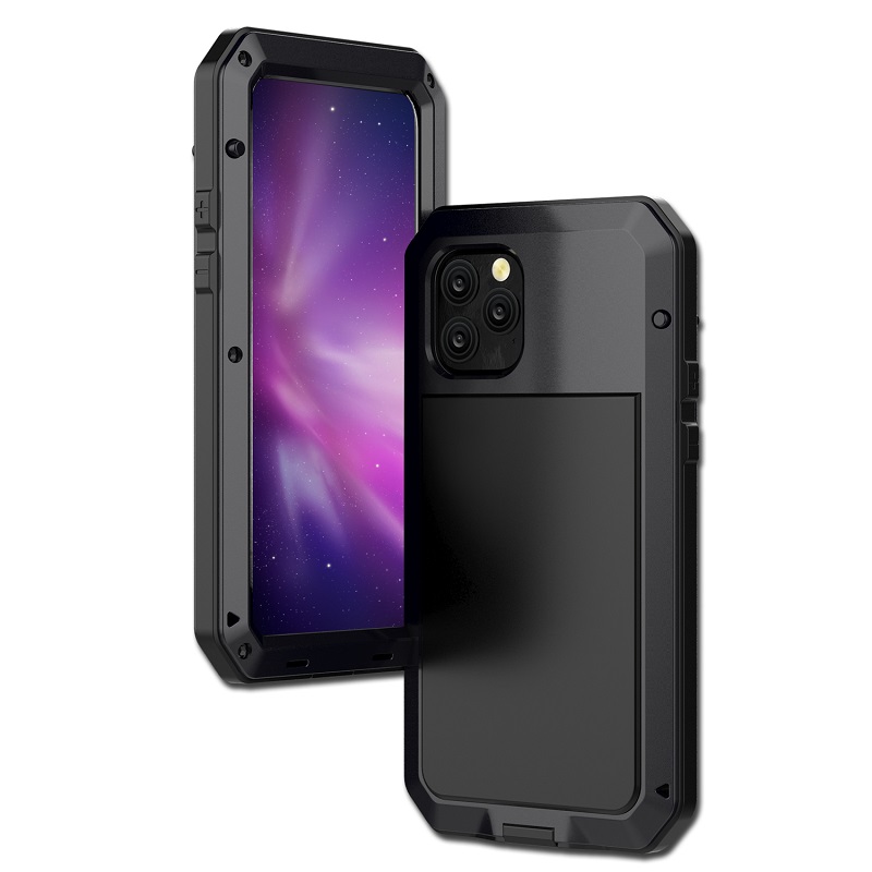 Funda Uso Rudo Para iPhone 11 Normal Alto Impacto Metalica Con Mica Gruesa Integrada