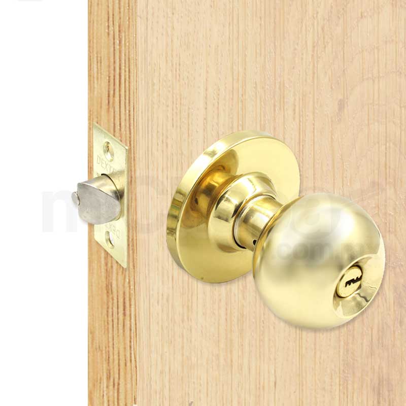 Cerradura Perilla Alta Seguridad Dexter 6280 Llave Puntos Uso Rudo Entrada