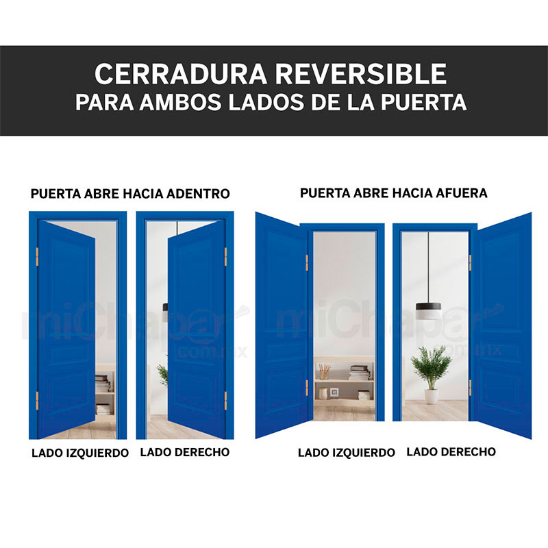 Cerradura Perilla Alta Seguridad Dexter 6280 Llave Puntos Uso Rudo Entrada