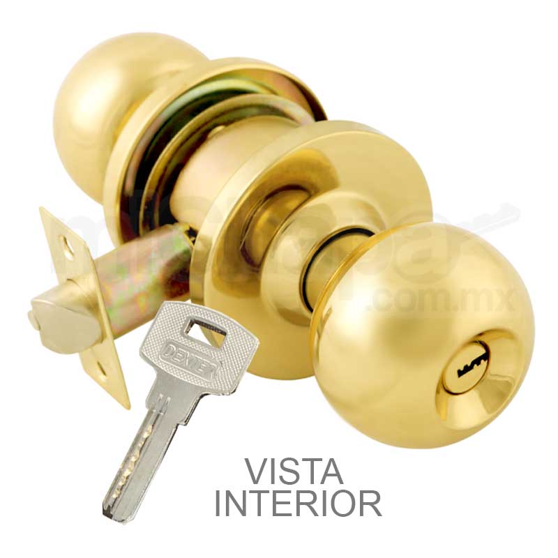 Cerradura Perilla Alta Seguridad Dexter 6280 Llave Puntos Uso Rudo Entrada