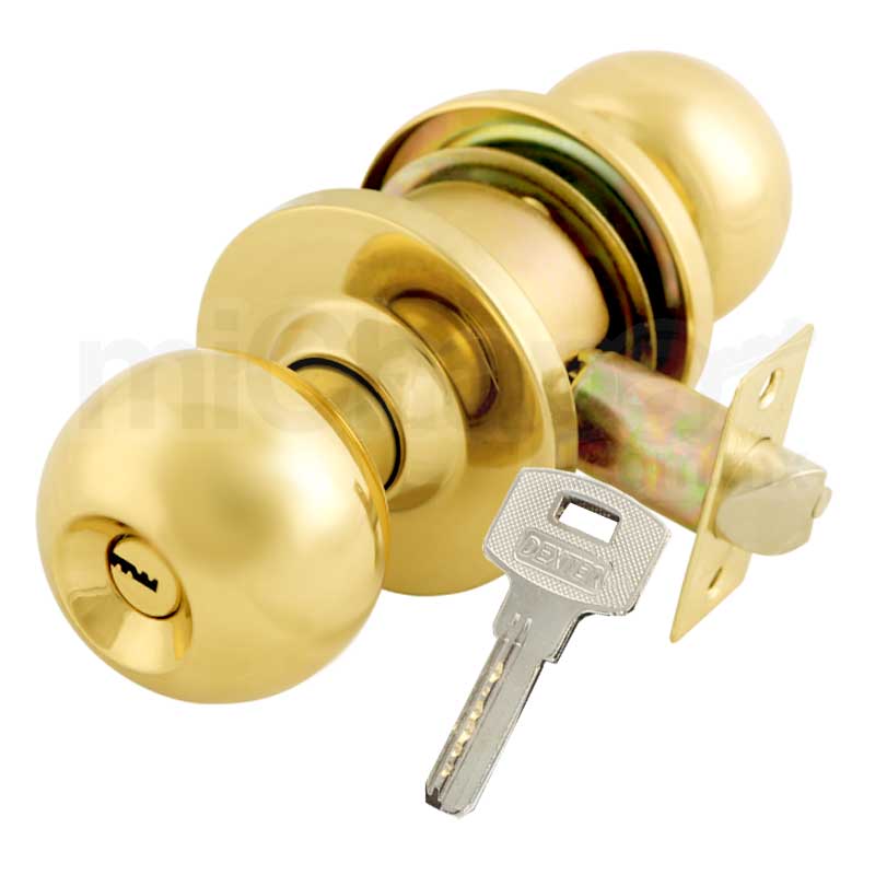 Cerradura Perilla Alta Seguridad Dexter 6280 Llave Puntos Uso Rudo Entrada