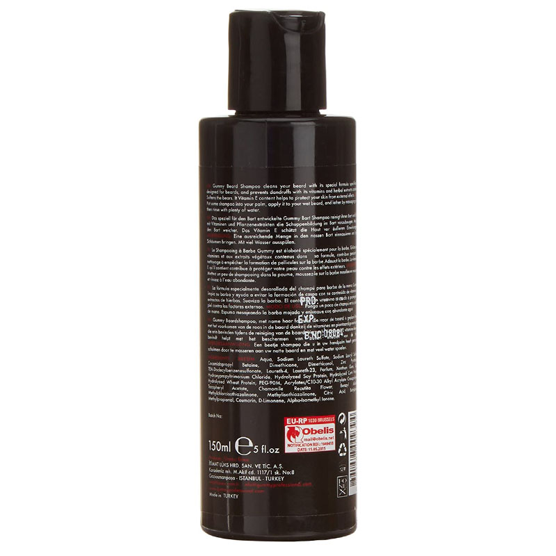 Shampoo De Barba Gummy 150ml Cuidado De La Barba Anti Caspa 