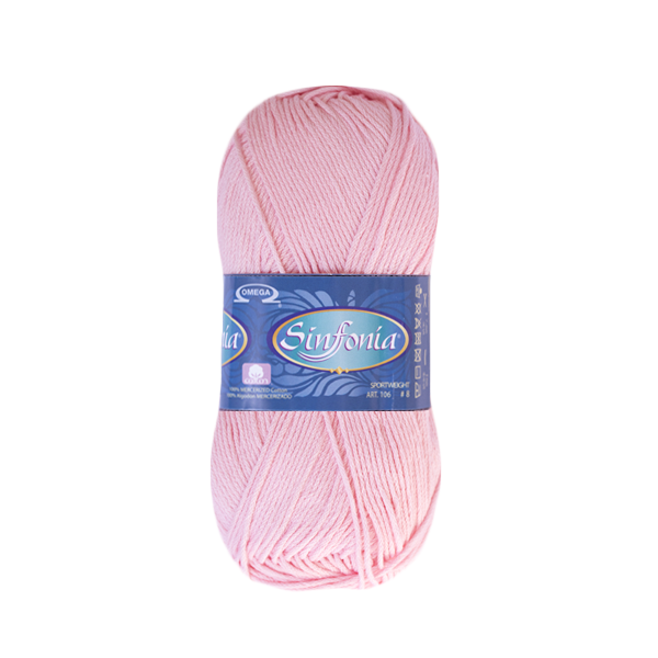 HILAZA SINFONIA 100% ALGODON MADEJA DE 100 GRAMOS ROSA TIERNO