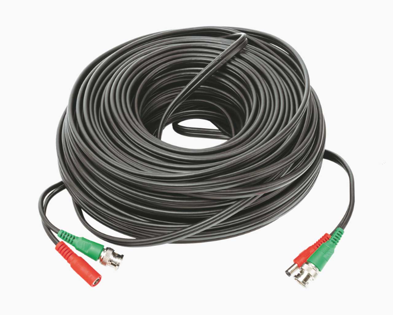 Cable Coaxial armado con conector BNC y Alimentación, longitud de 50 m, Optimizado para HD ( TurboHD, HD-SDI, AHD )