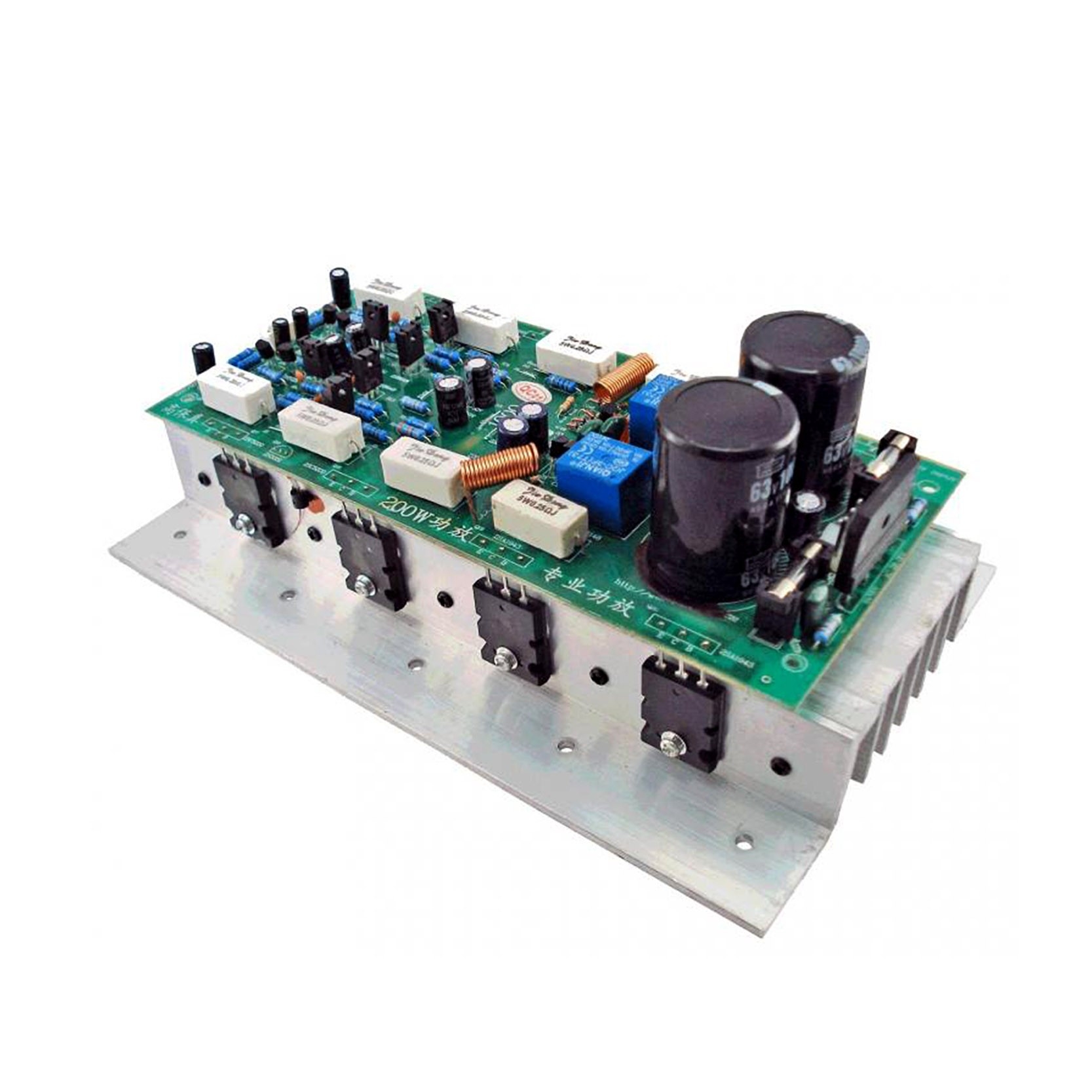 Amplificador Clase-Ab 2X200W 8Ohms +/-45Vcd 6A. O 35-0-35Vca 6A. Para Medios Y/O Subwoofer