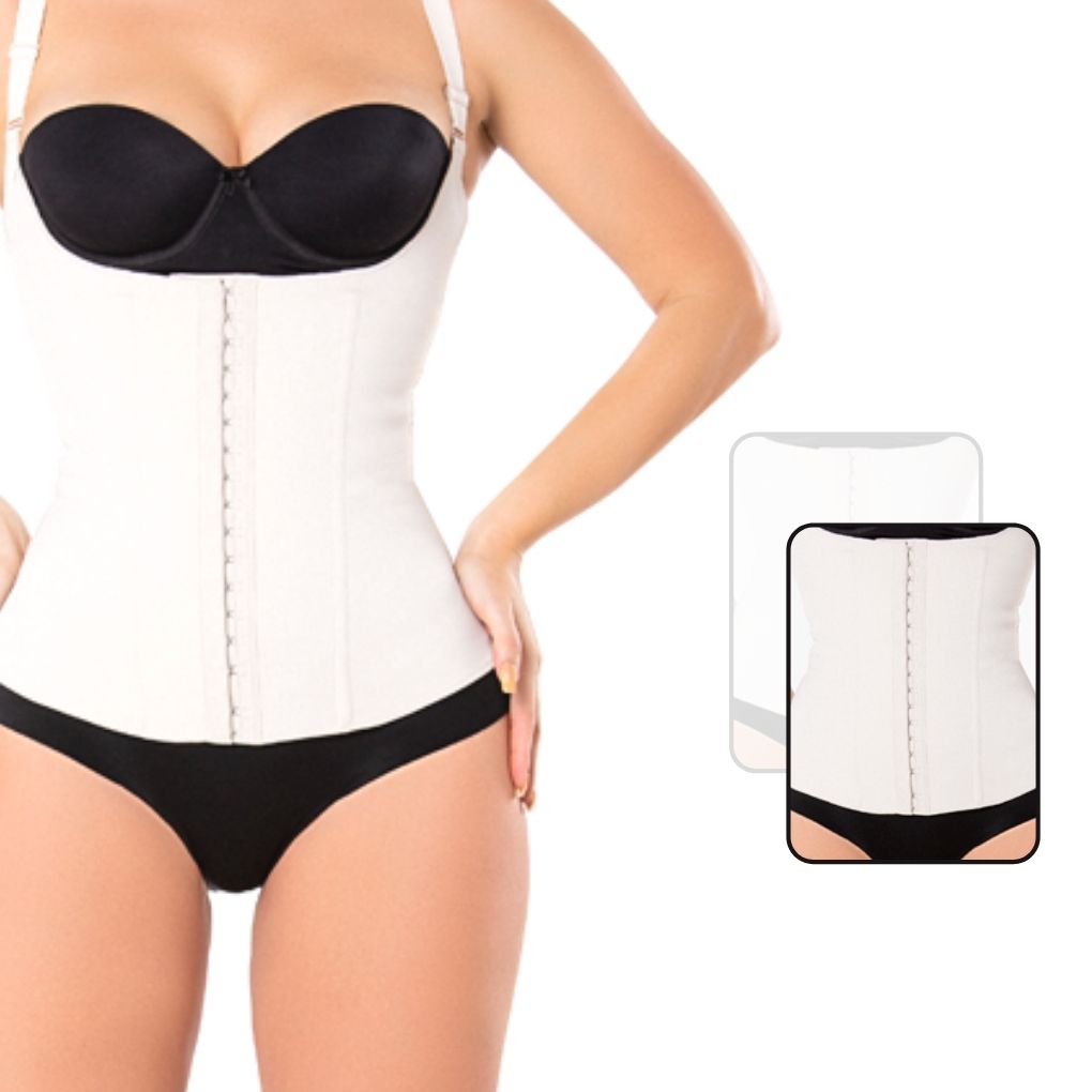 Faja Microlátex Colombiana Realza Busto Moldeadora De Figura Tipo Chaleco