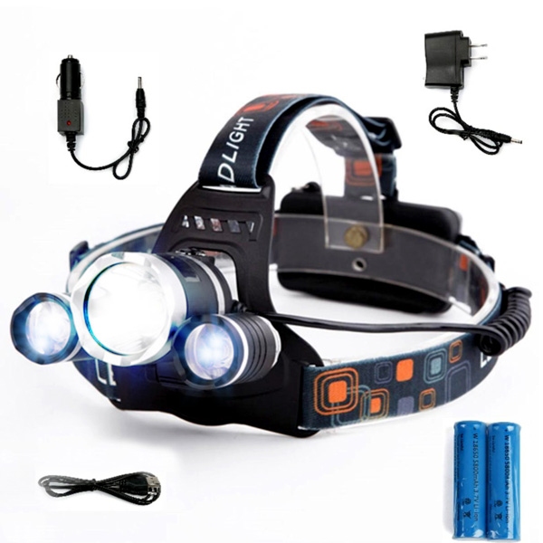 Zen Zen Lampara Minera Recargable Led 9000 Lúmenes Contra Agua 4 Modos De Luz 2 Baterías 18650 Mah Cargador Carro, Casa Y Usb 