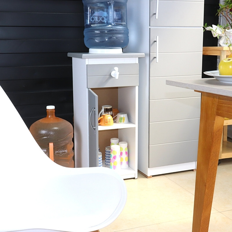 Dispensador de Agua Gris Porta garrafón con Alacena Roma