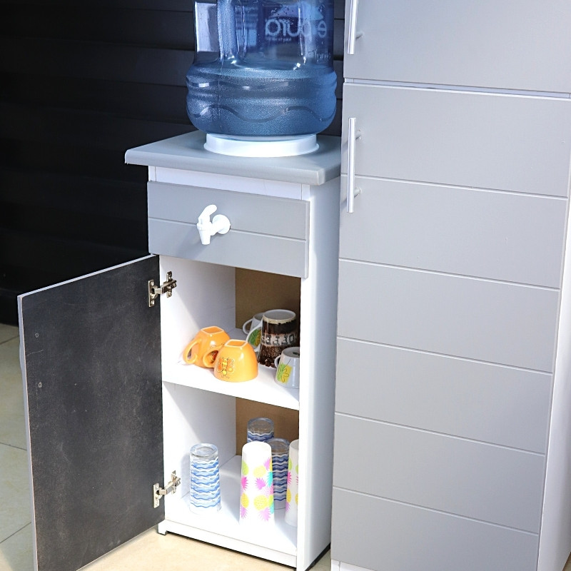 Dispensador de Agua Gris Porta garrafón con Alacena Roma