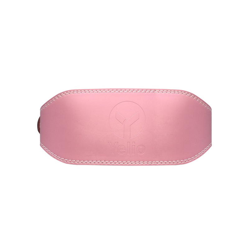 Cinturon Gym Faja Lumbar De Cuero Para Levantar Peso. Rosa. Talla L